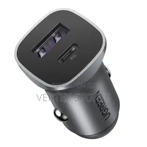Ugreen 30w Car Charger With 1 USB-C /1* USB a Ports-Ec305
