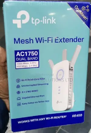 TP-Link AC1750 Mesh Wireless N Wall Plugged Range Extender - TL-RE450