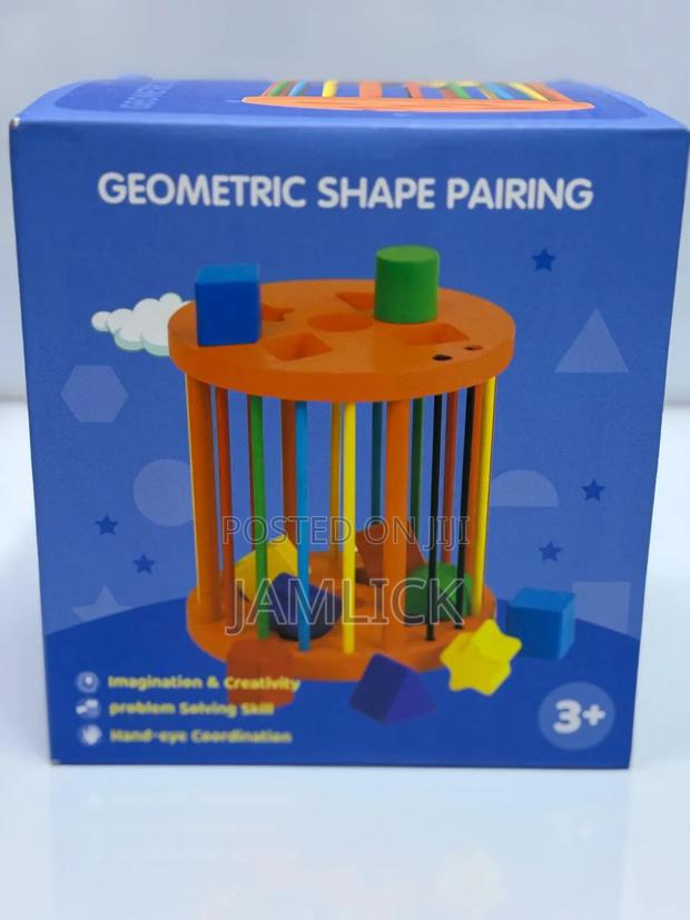Kids Geometric Shape Pairing Matching Educational Learning Toy - Jt