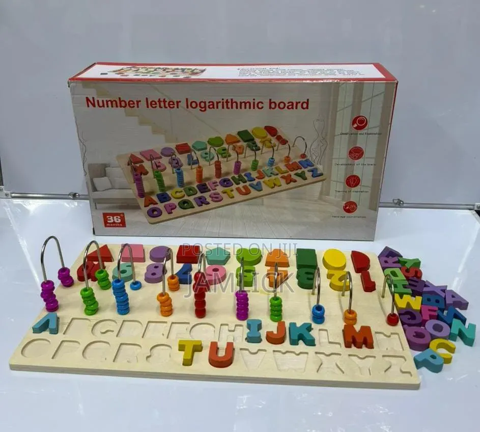 Number Letter Logarithmic Board Educational Learning Toy - Jt