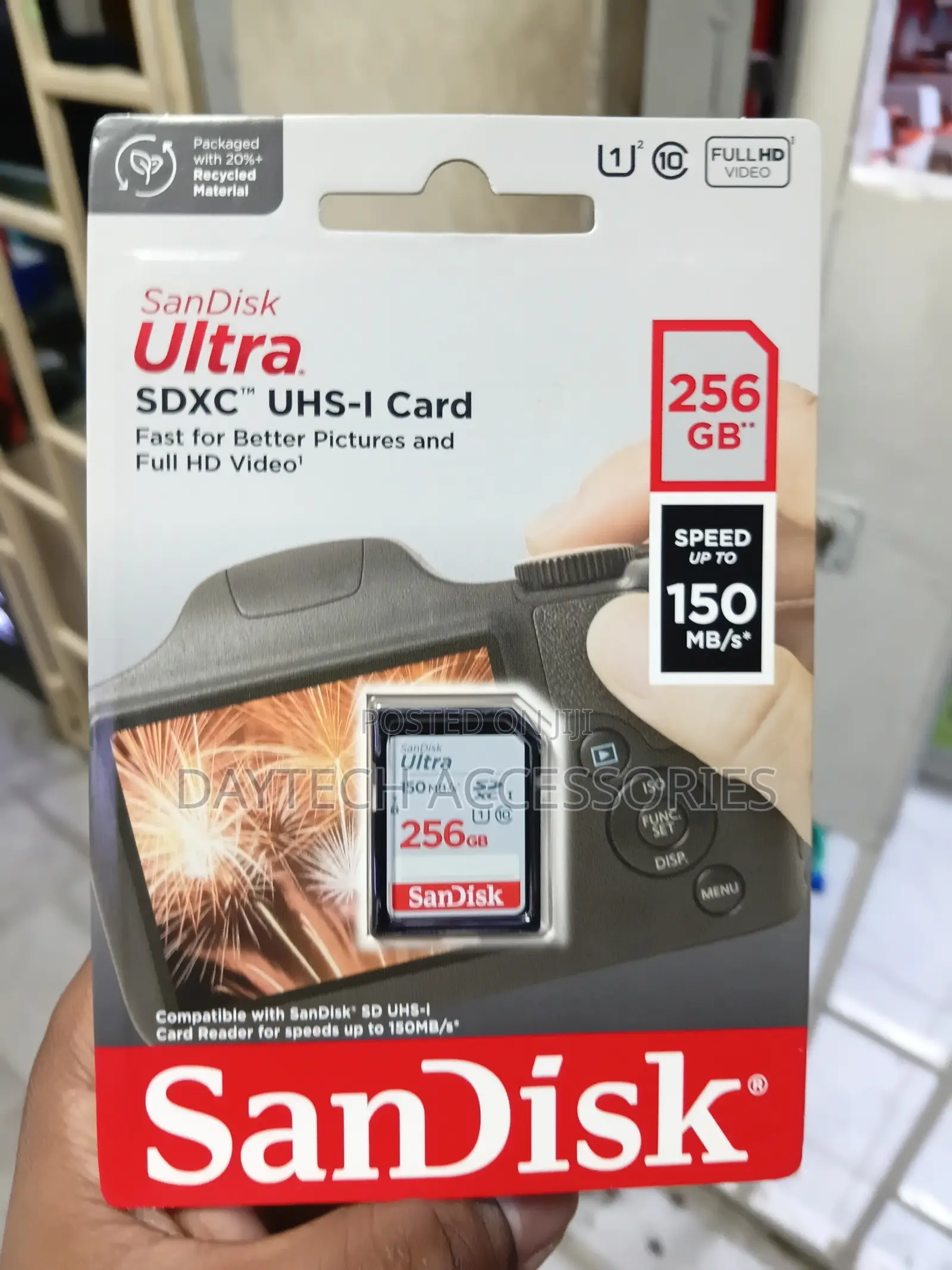 Sandisk 256GB ULTRA SDXC SD 150mb/S Sd Card.