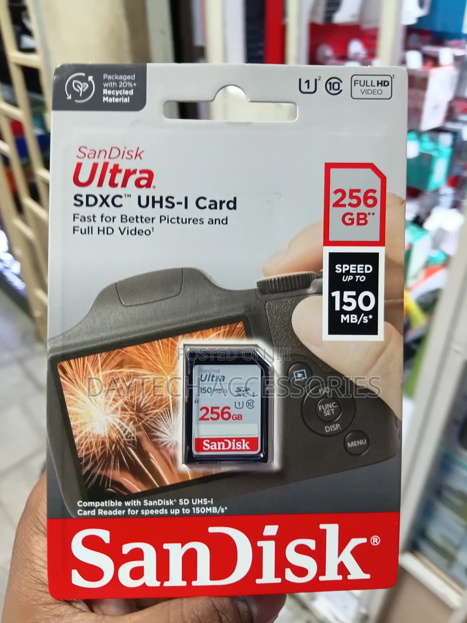 Sandisk 256GB ULTRA SDXC SD 150mb/S Sd Card.