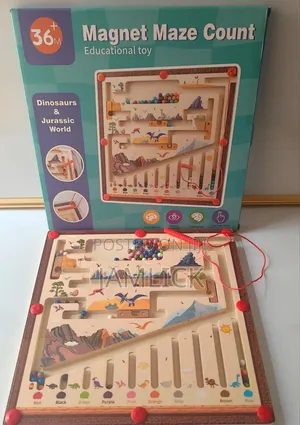 Dinosaur Jurassic World Magnetic Maze Counting Educational Toy - Jt