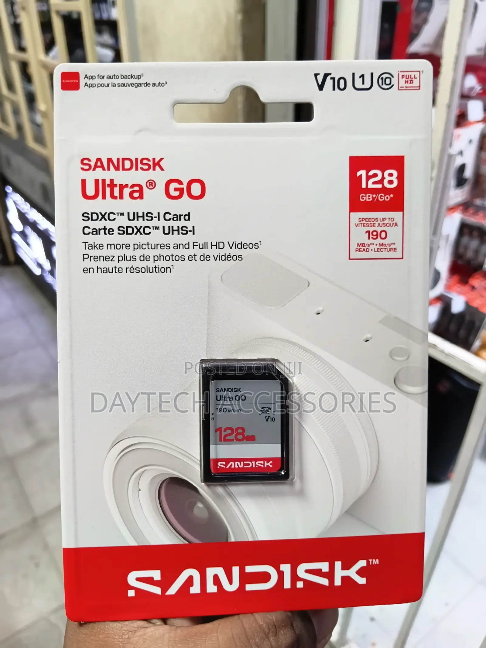 128GB SanDisk Ultra GO SDXC UHS-I Memory Card for Digital Cameras.