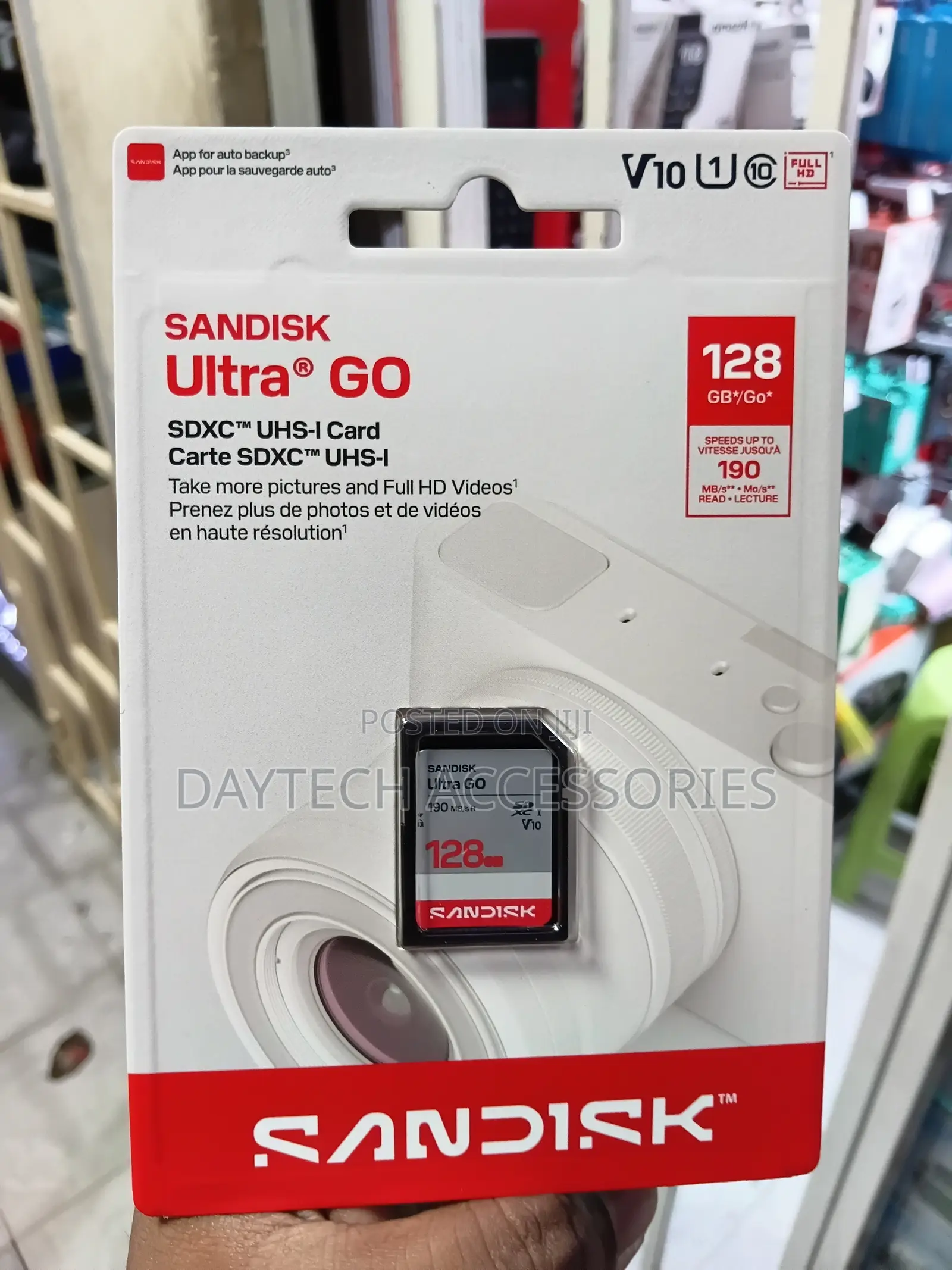 128GB SanDisk Ultra GO SDXC UHS-I Memory Card for Digital Cameras.