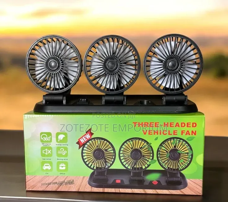 3 Head Rotatable Dashboard Fan