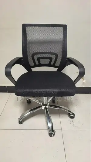 Black Mesh Office Chair With Chrome Base