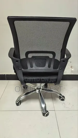 Black Mesh Office Chair With Chrome Base