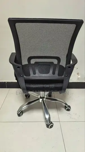 Black Mesh Office Chair With Chrome Base