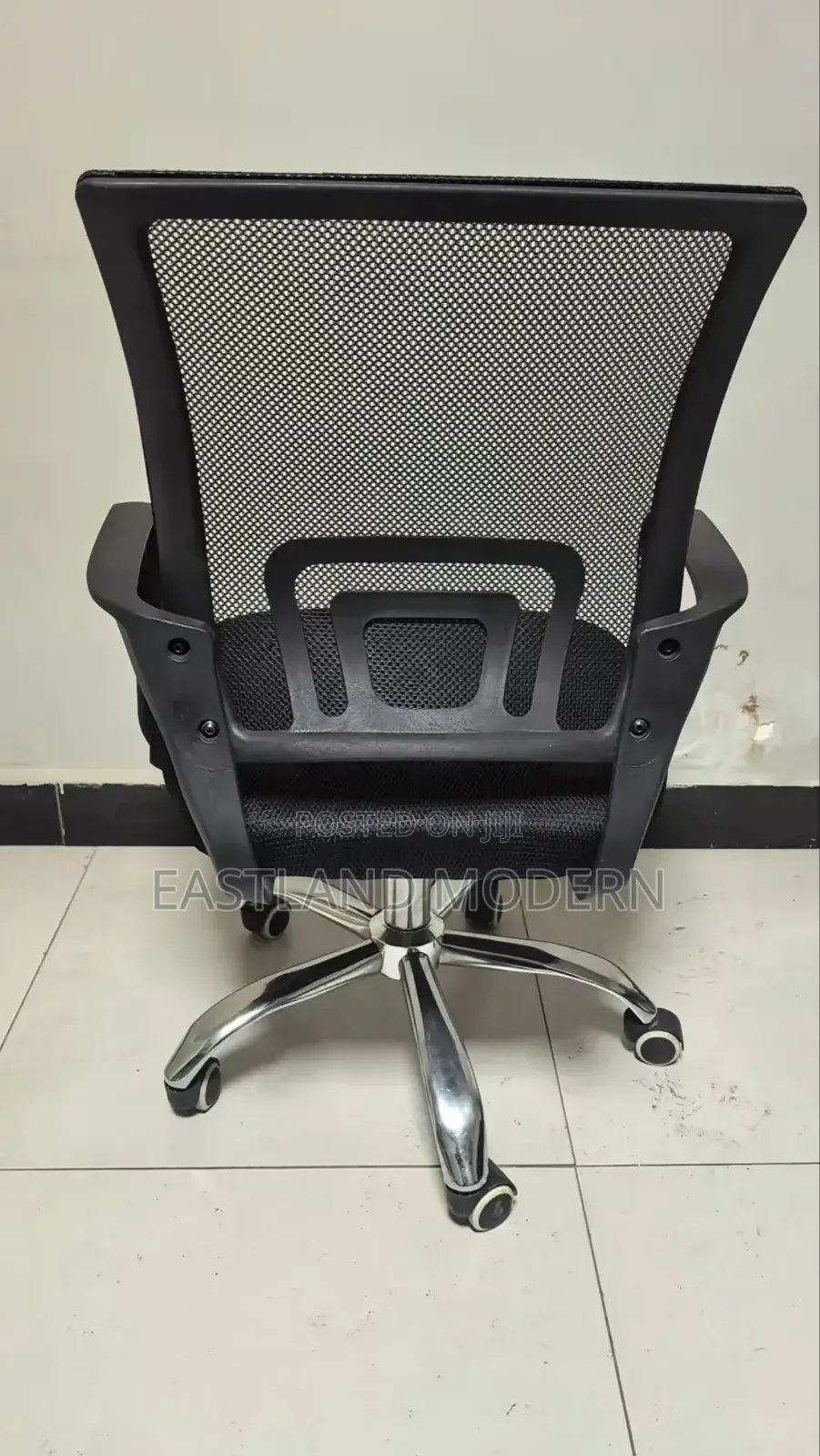 Black Mesh Office Chair With Chrome Base