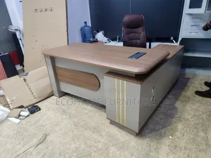 Executive Office Desk – Modern L-Shaped Manager Desk With Cable Port