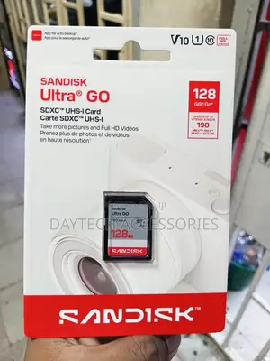 SanDisk Ultra Go SDXC/HC UHS-I Card Class 10 128GB for Camera.