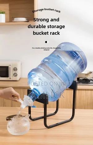 Detachable Water Bucket Stand With Faucet Pump Pedestal Pair - Cr
