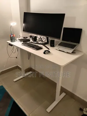 LAPTOP  MODERN DESK/metallic Frame /Adjustable Height Desk/Electric