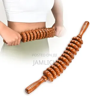 Curved Wooden Massage Roller Stick Body Therapy Massager - Hk