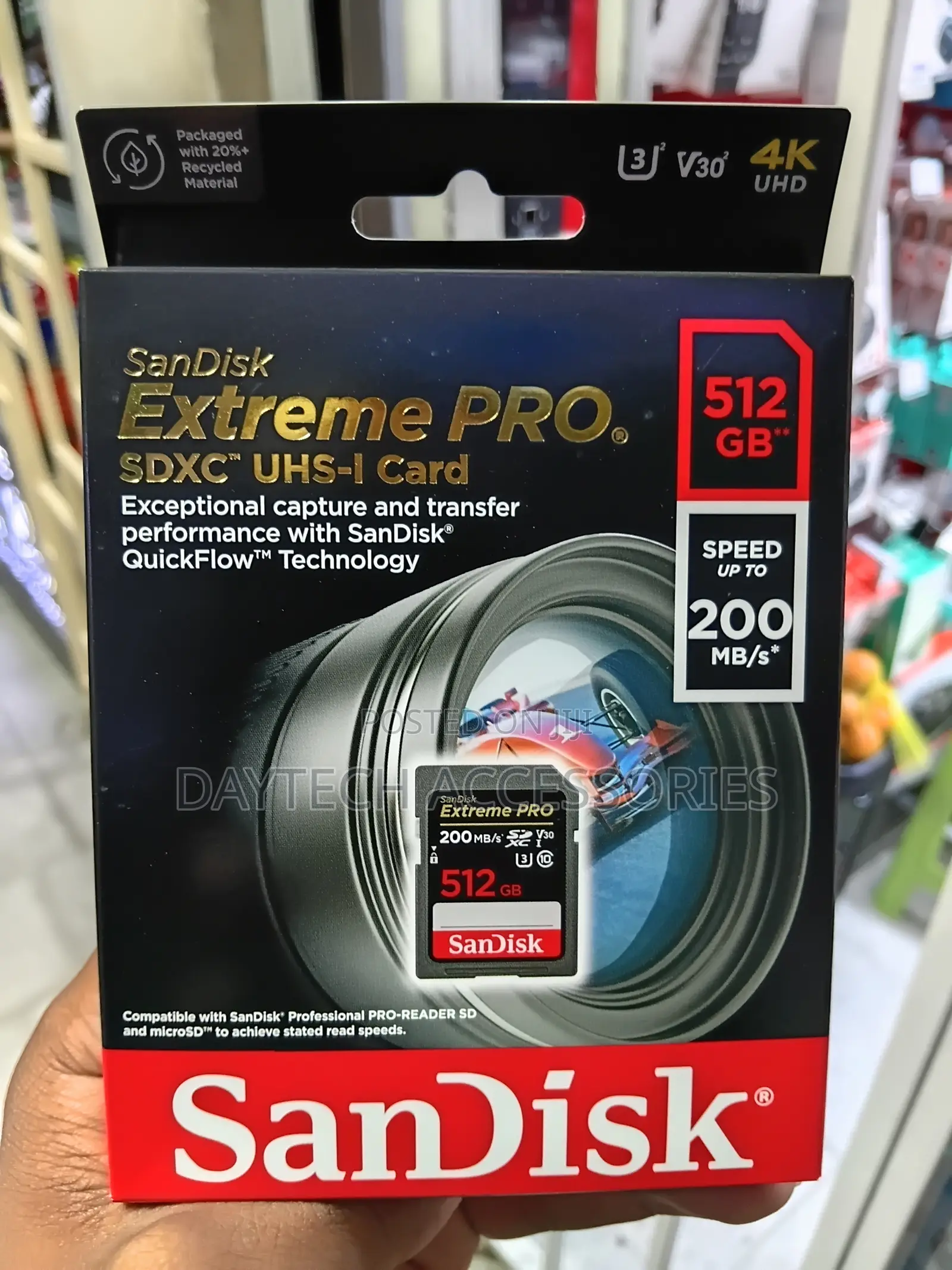 SanDisk 512GB 200mbps Extreme PRO UHS-I SDXC Memory Card