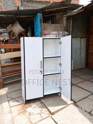 White Office Bookshelf With Doors