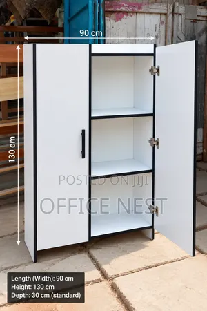 White Office Bookshelf With Doors