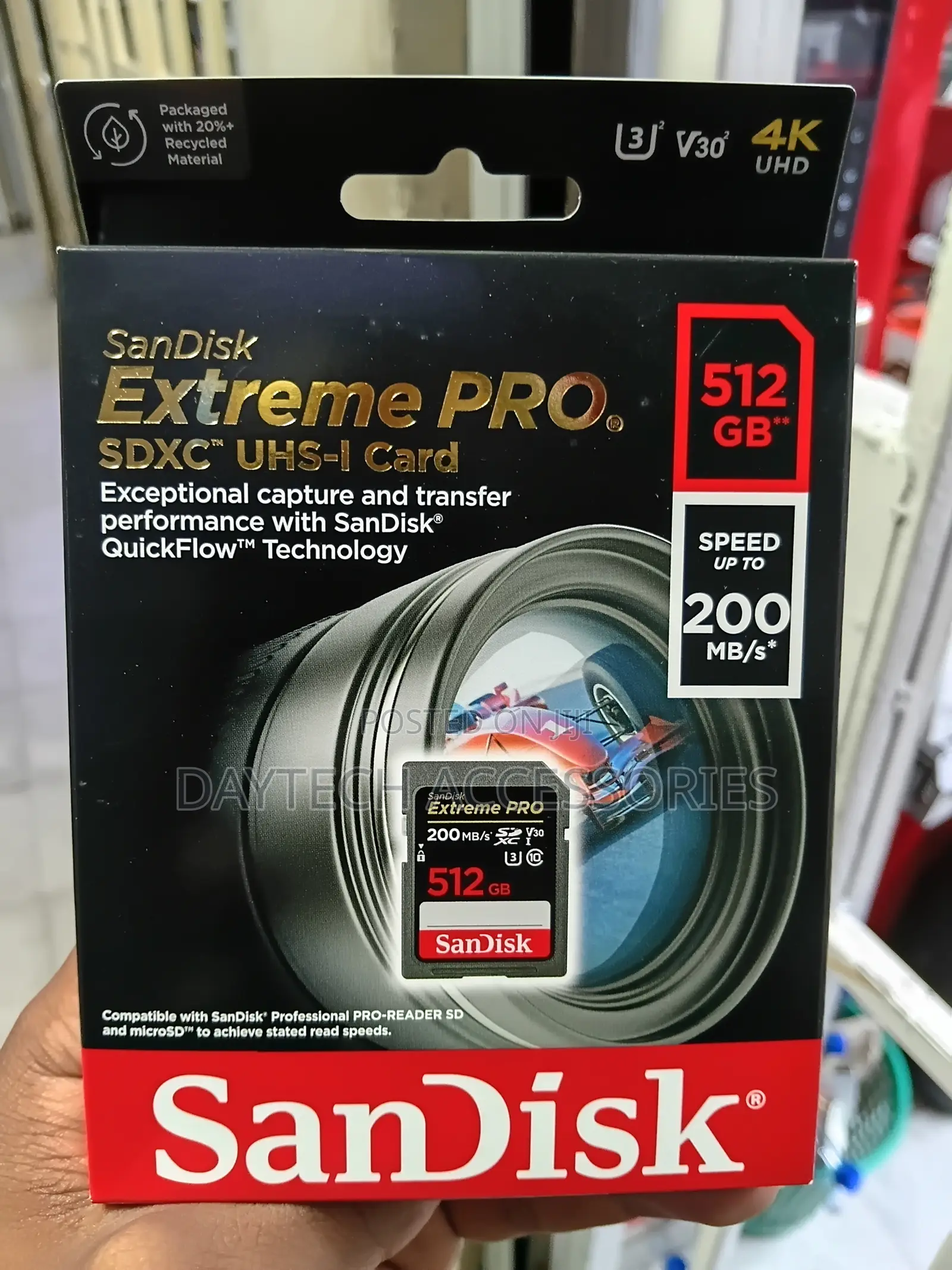 Sandisk 512GB Extreme PRO SDXC UHS-I Memory Card for Camera Up.