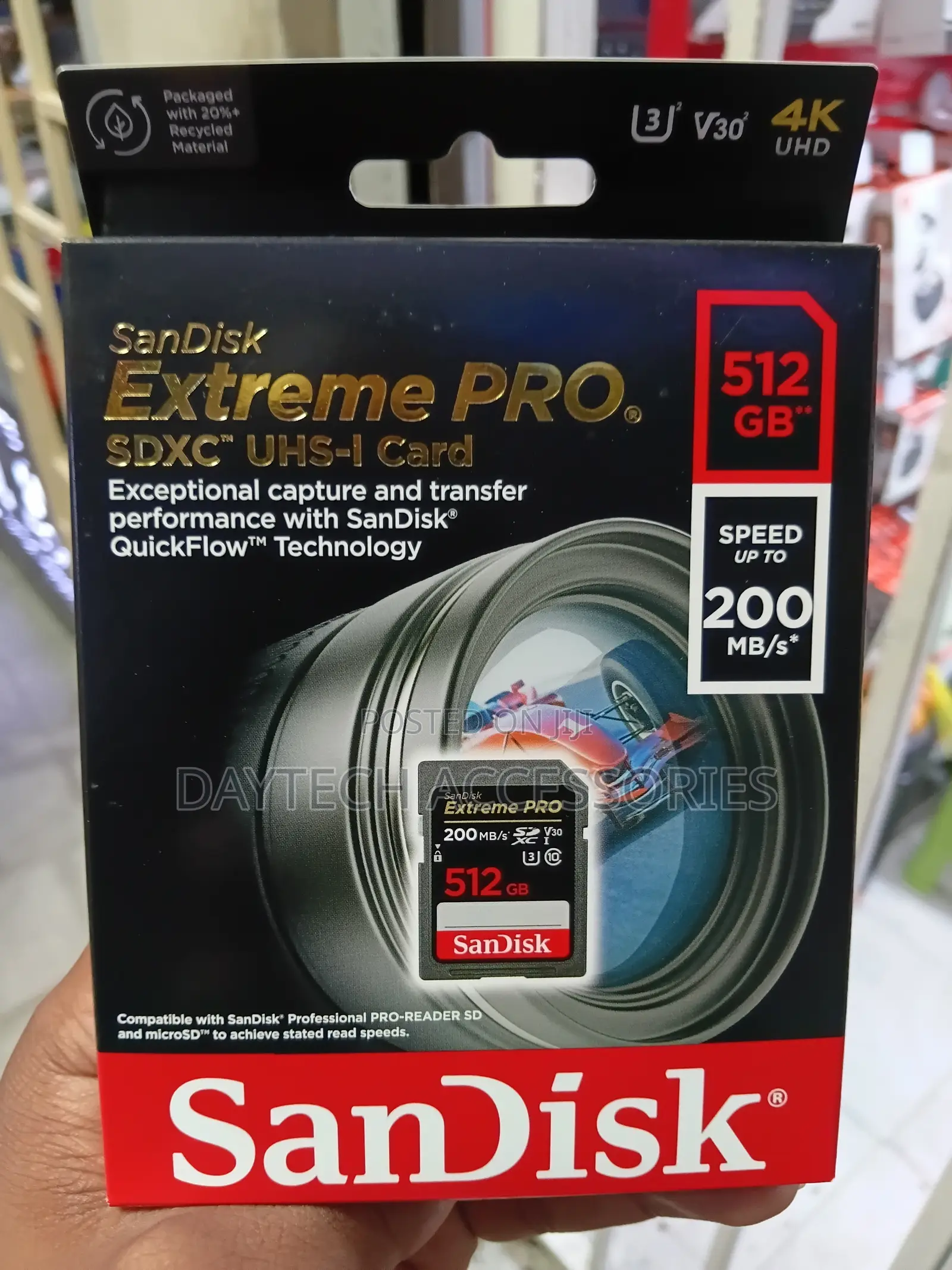 Sandisk 512GB Extreme PRO SDXC UHS-I Memory Card for Camera Up.