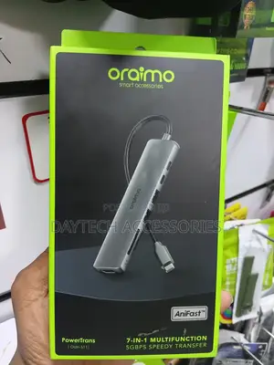 Oraimo PowerTrans USB-C Hub 7-in-1 Adapter Docking Station - Black