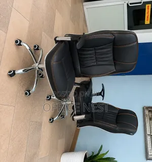 High Back Leather Swivel Chair With Wheels