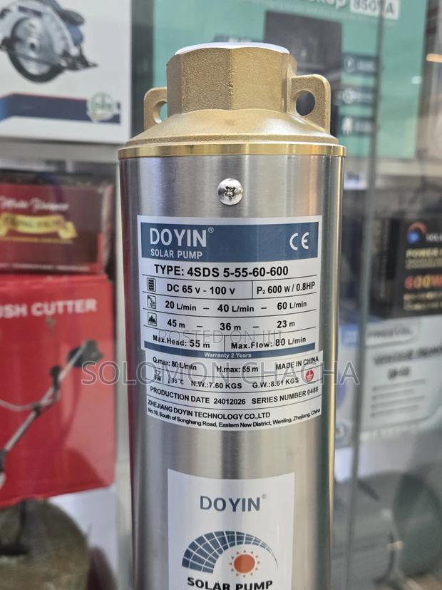 DOYIN 600w 0.8Hp Solar Submersible Water Pump Model: 4SDS 5-55-60-600