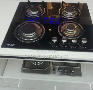Bolesi Hob 4 Gas Burners Inbuilt Glass
