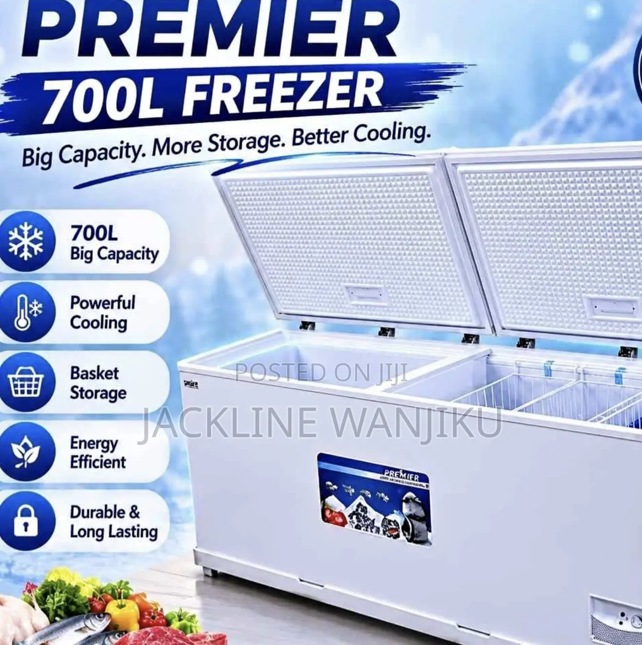 700 Liters Premier Freezer/ Chest Freezer 700l Premier
