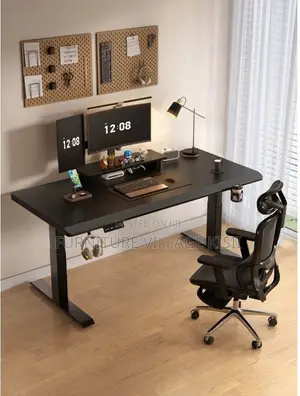 Office Furniture; 120cm Black Electric Adjustable Standing Table