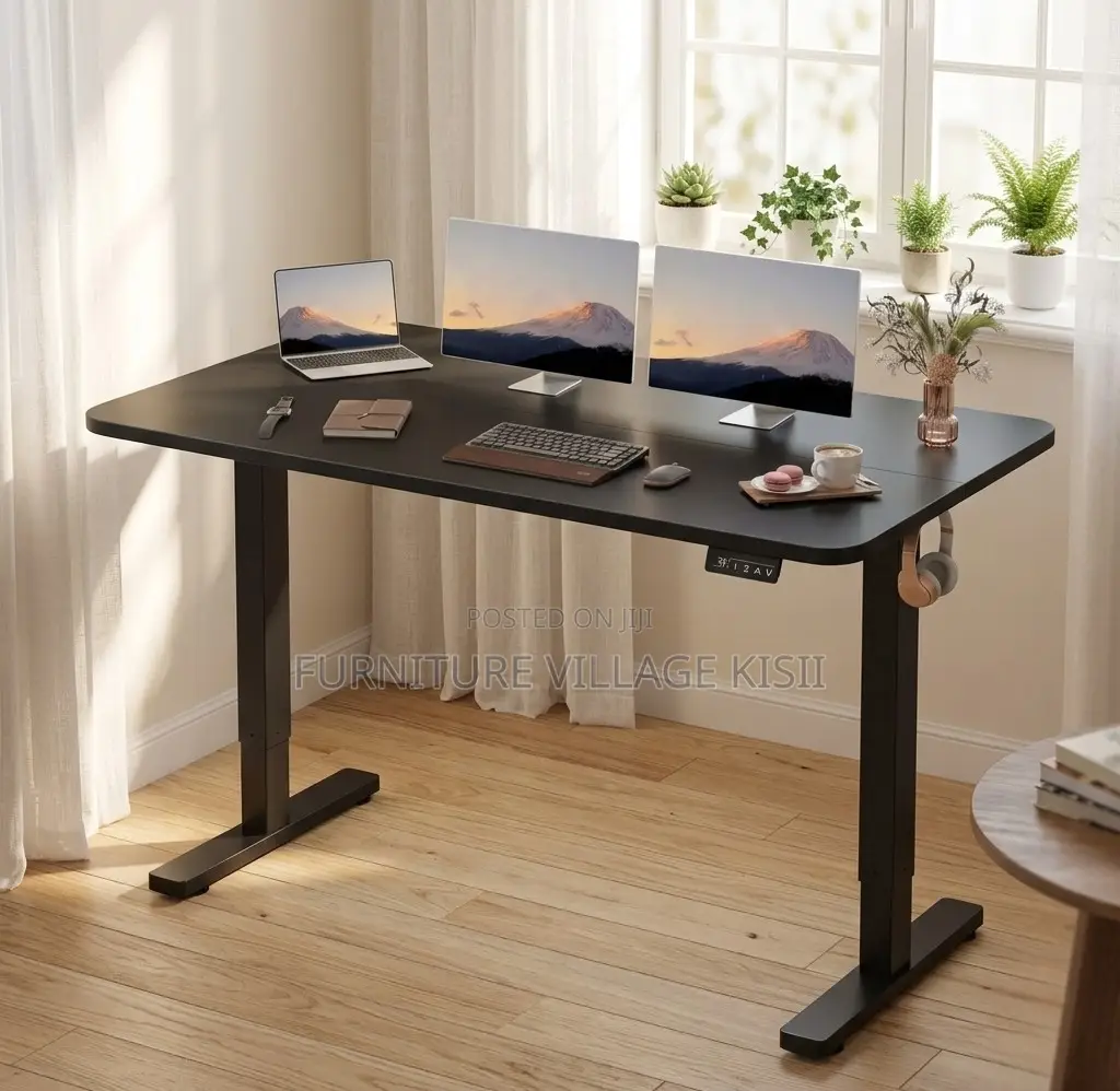 Office Furniture; 120cm Black Electric Adjustable Standing Table