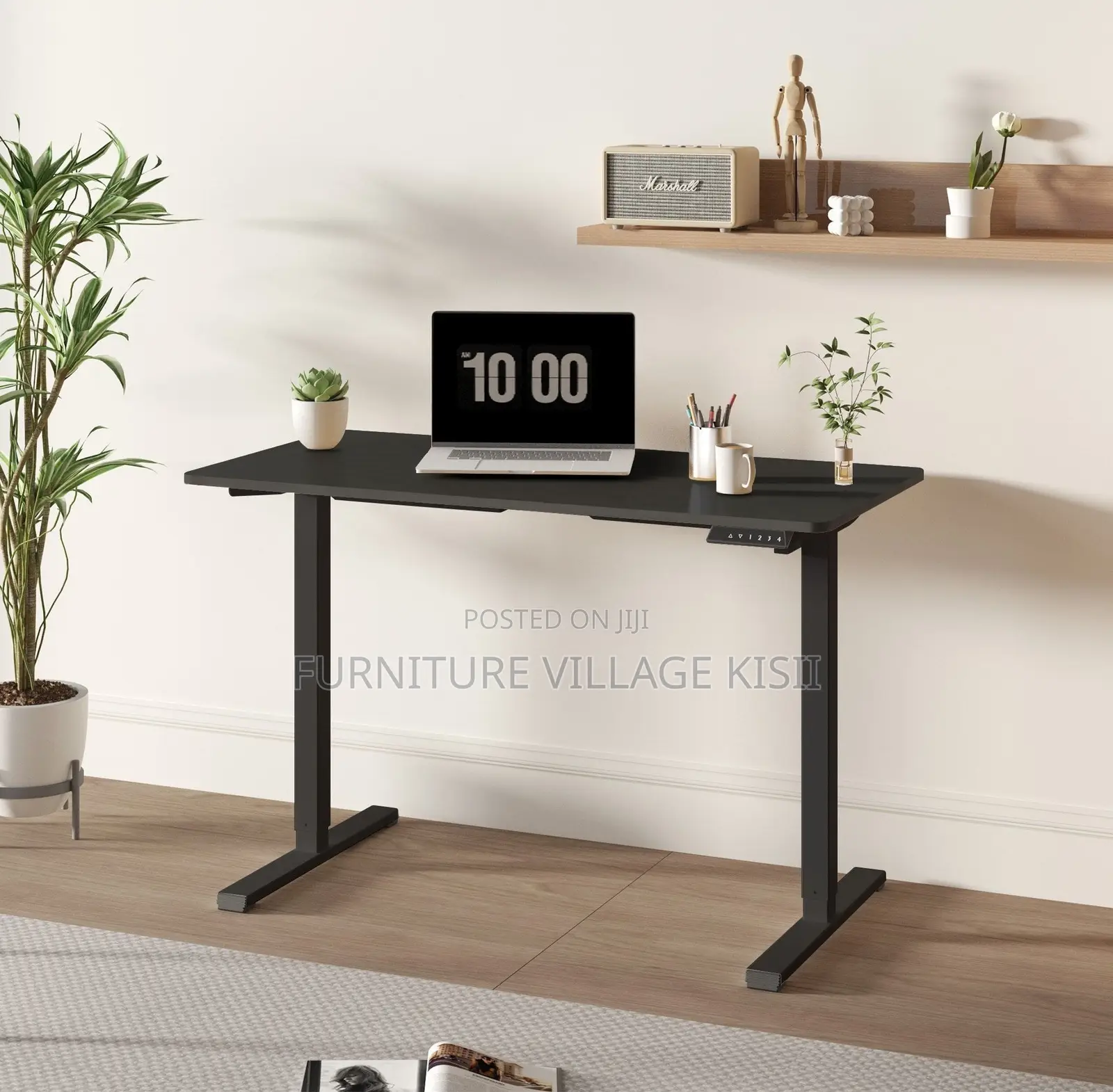 Office Furniture; 120cm Black Electric Adjustable Standing Table