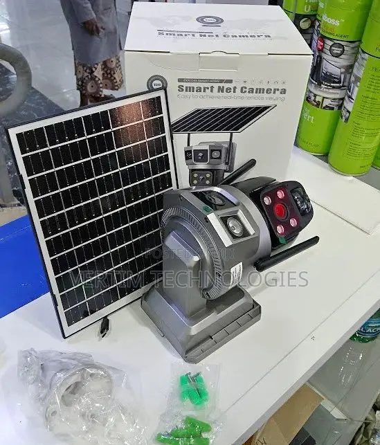 V380 Solar PTZ Camera 4g Enabled With Dual Screens/Lens