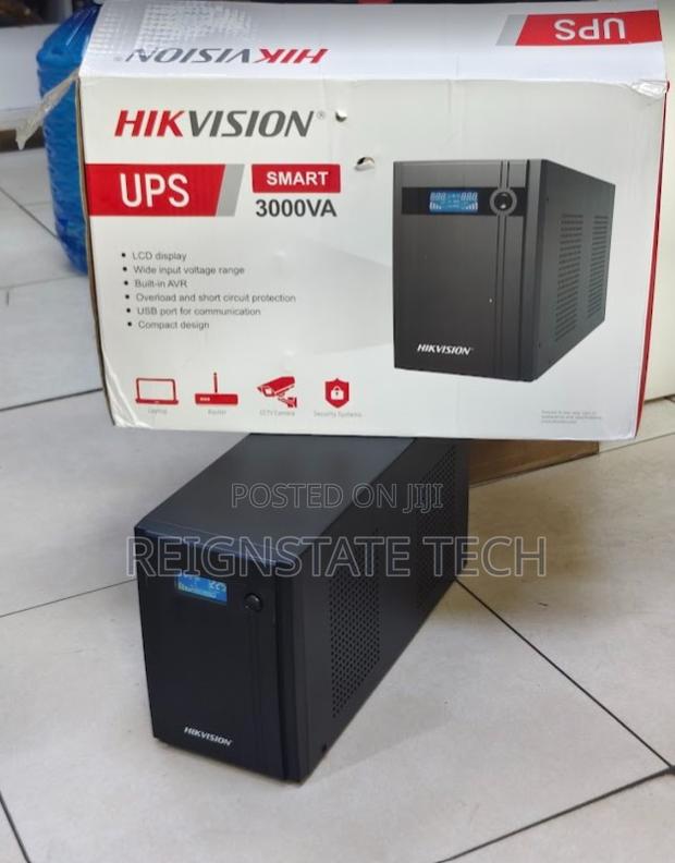 Smart Hikvision UPS 3KVA With LCD Display and 4 Ports