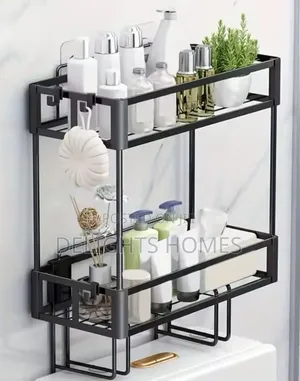 2 Tier Space-Saving Over the Toilet Storage Rack-Ca
