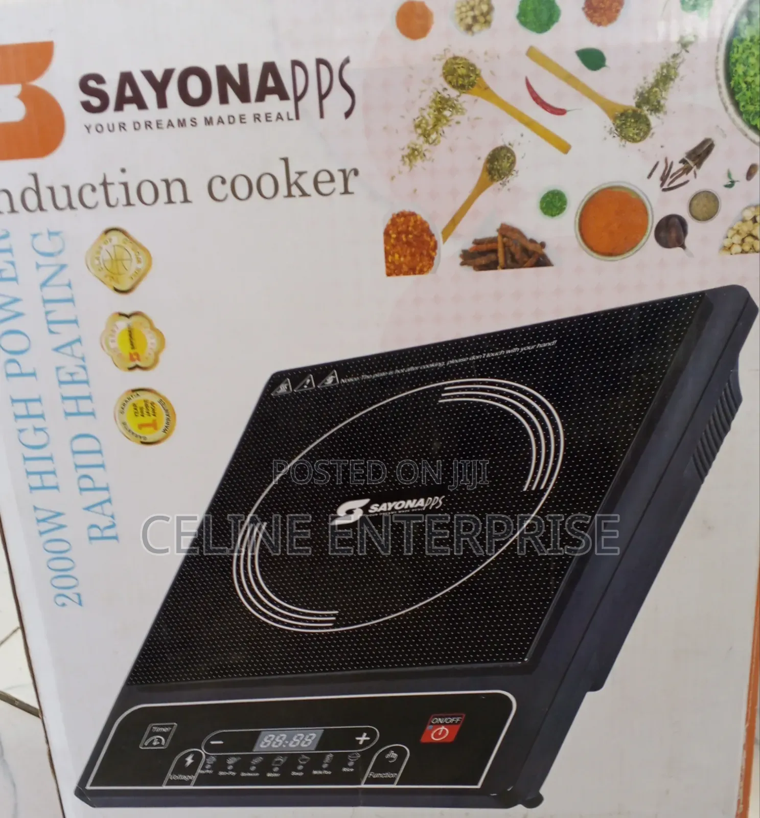 Sayona Portable Induction Cooktop With Adjustable Heat