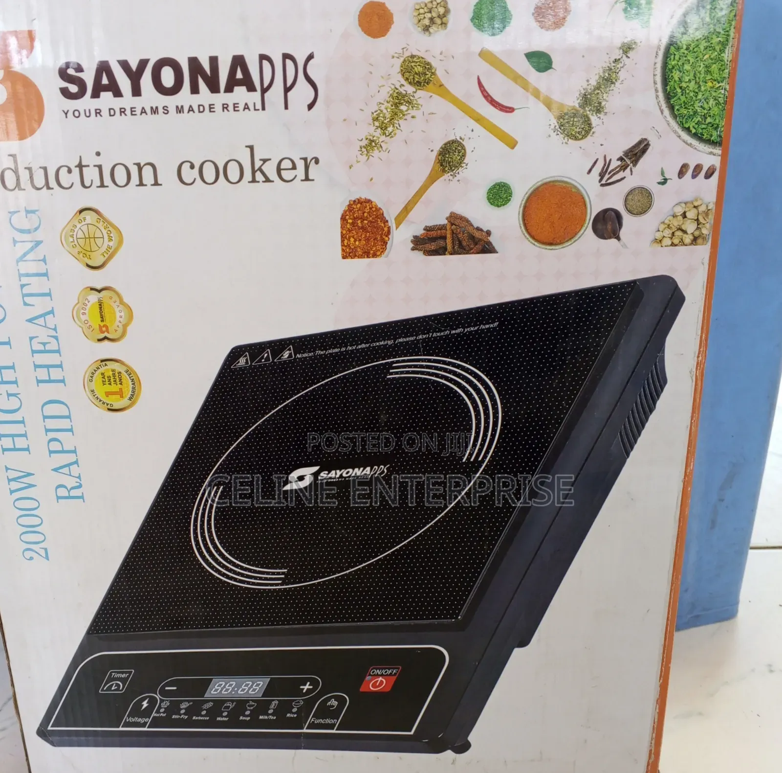 Sayona Portable Induction Cooktop With Adjustable Heat