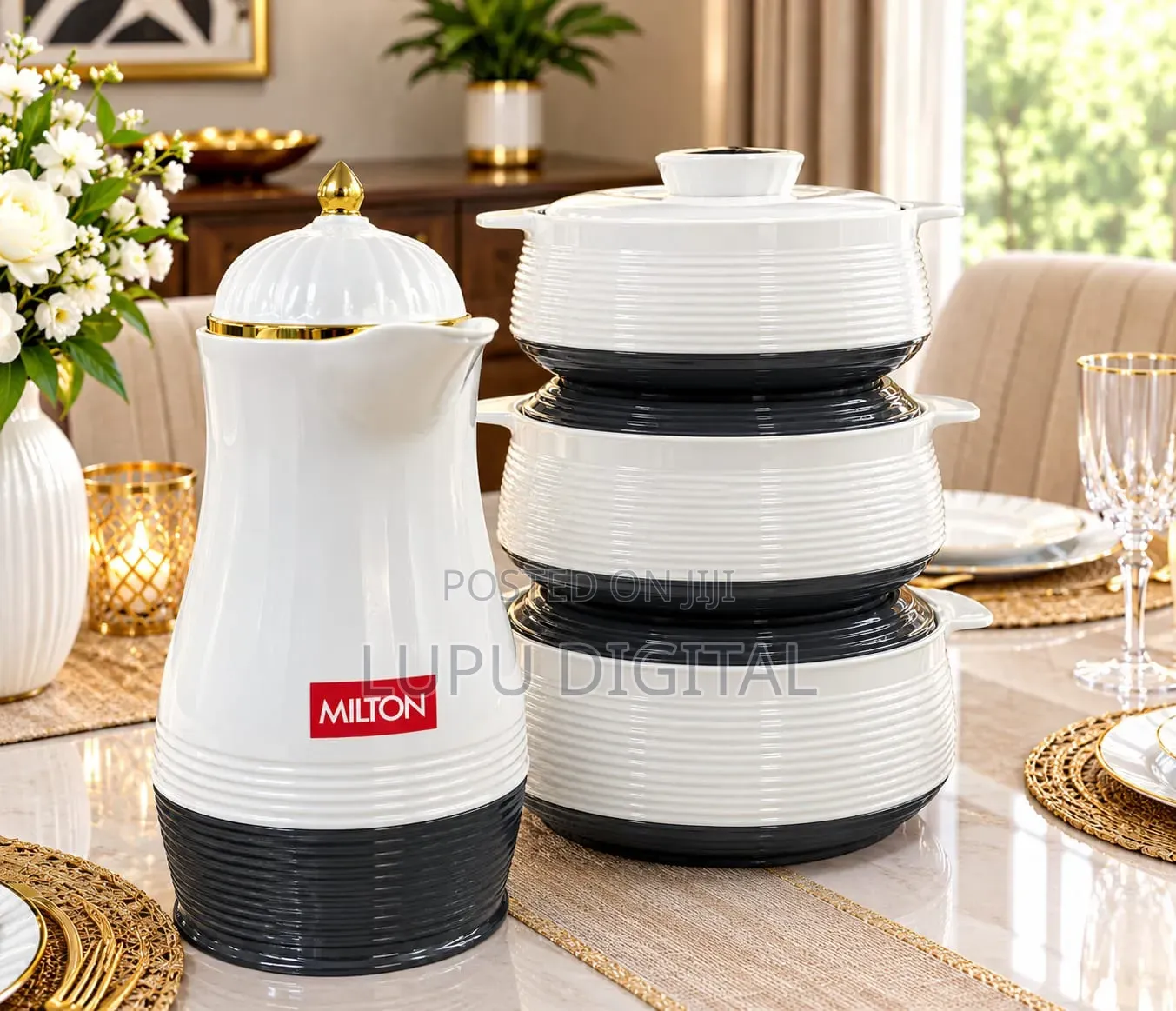 Milton Duo Thermol Hot Pot Set Up 1l,1.5l, 2.5l and a Flask of 1l