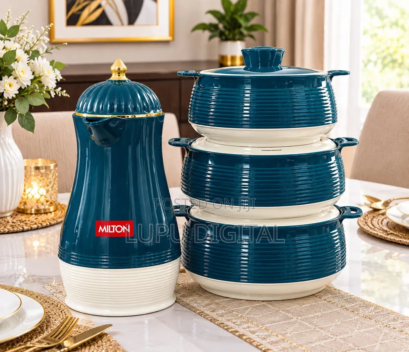 Milton Duo Thermol Hot Pot Set Up 1l,1.5l, 2.5l and a Flask of 1l