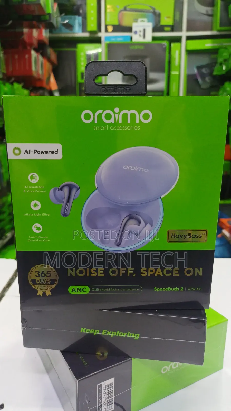 Oraimo Spacebuds 2 Ai Powered OTW-631 52DB ANC