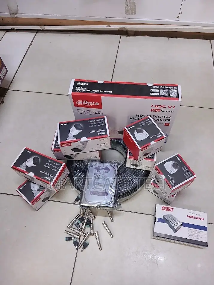 Complete Dahua 8 Channel CCTV Kit With 8 Cameras