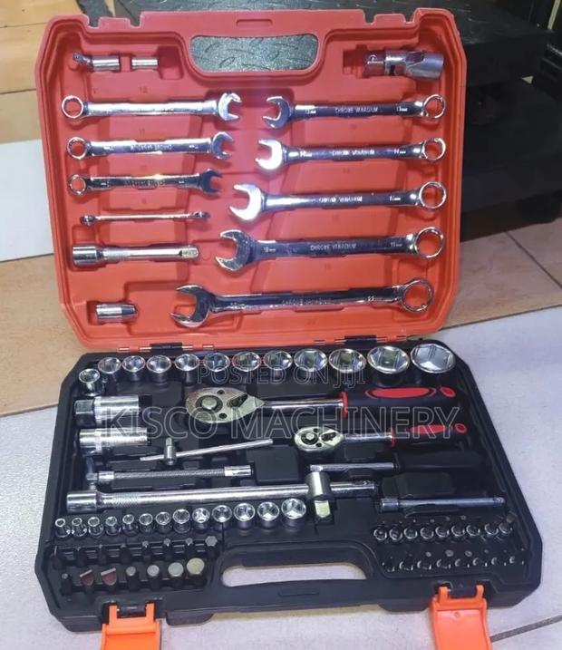 82-Piece Mechanic's Socket and Wrench Tool Set, - main view