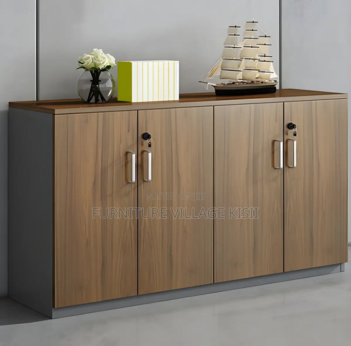 Office Furniture; Lockable 4 - Door Home Office Storage Credenza