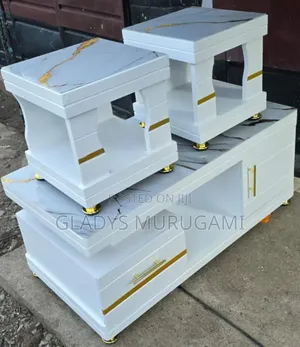 Coffee Table With 2 Stools