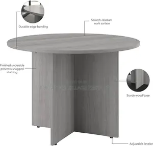 Meeting Table; Round Wooden 4 Seater Meeting Table