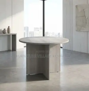 Meeting Table; Round Wooden 4 Seater Meeting Table