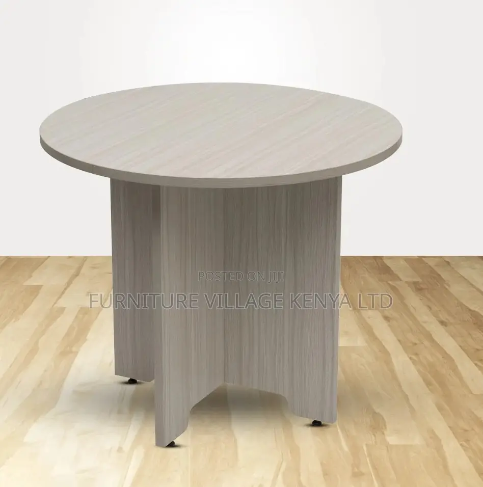 Meeting Table; Round Wooden 4 Seater Meeting Table
