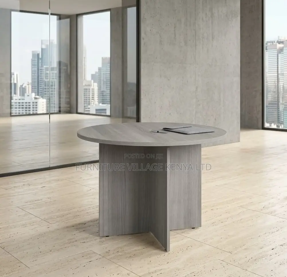 Meeting Table; Round Wooden 4 Seater Meeting Table