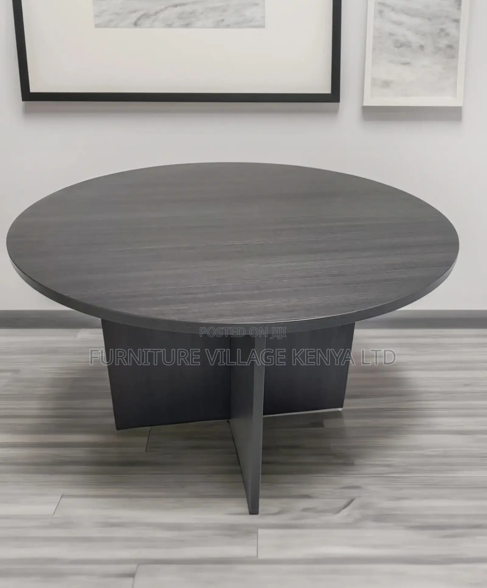 Meeting Table; Round Wooden 4 Seater Meeting Table