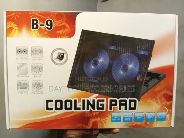 B-9 Dual-Fan Laptop Cooling Pad for Notebooks Up to 17 Inches.
